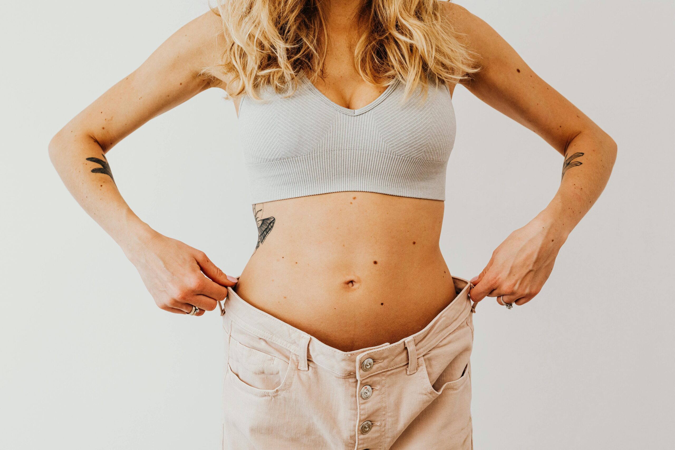 Before-and-after image showcasing improved skin condition after using organic pads