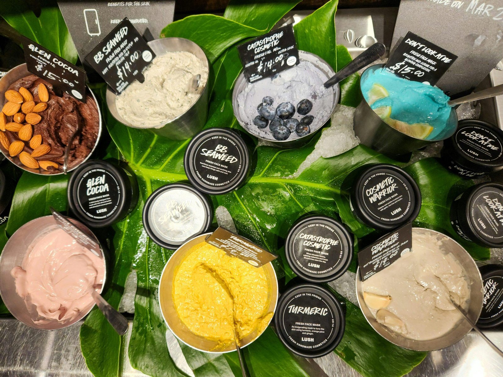 Screenshots highlighting popular eco-conscious pad brands available online.