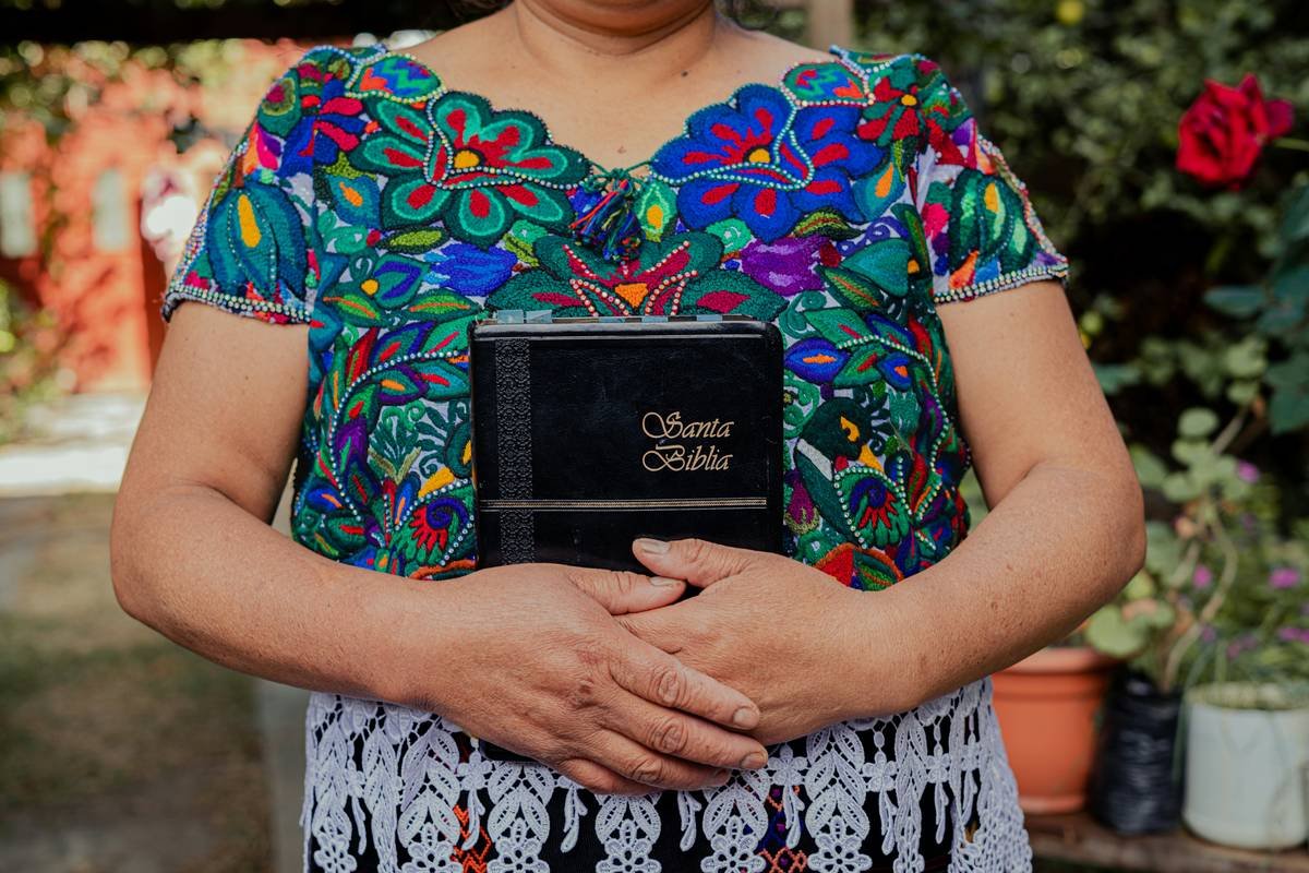 Photo collage of women holding organic pads