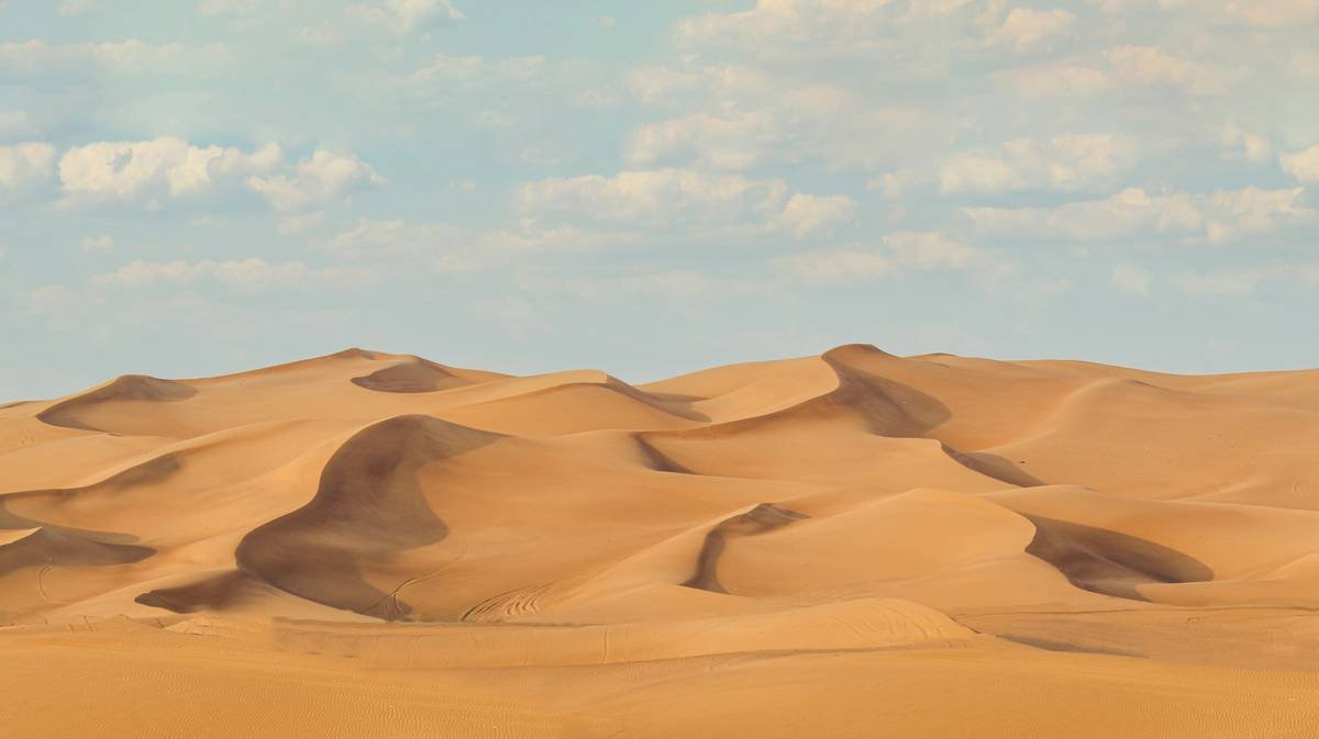 A landscape desert big dunes picture of Dubai.