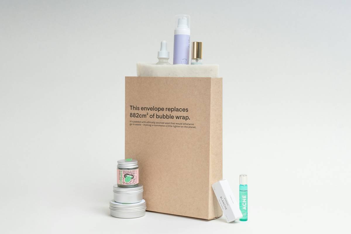 Side-by-side comparison of landfill waste from conventional vs eco pad organic friendly products after 6 months